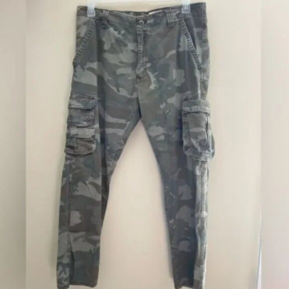 WRANGLER REGULAR TAPER CAMOUFLAGE DENIM JEAN PANTS 36x30 - Picture 1 of 11